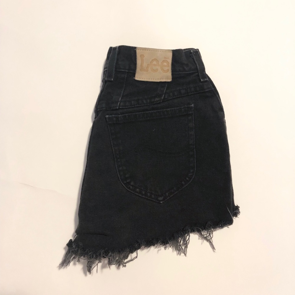 SOLD Black denim cut offs